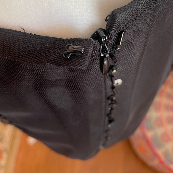 EUC Ann Taylor Black Skirt With Beading. Sz. 12 - Picture 3 of 7